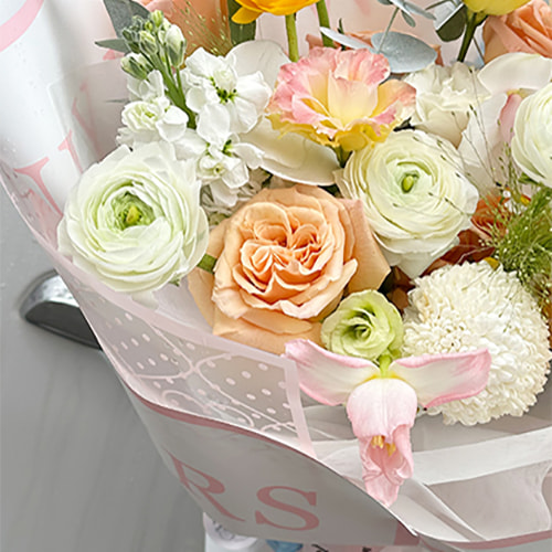 Smooth texture flower wrapping paper