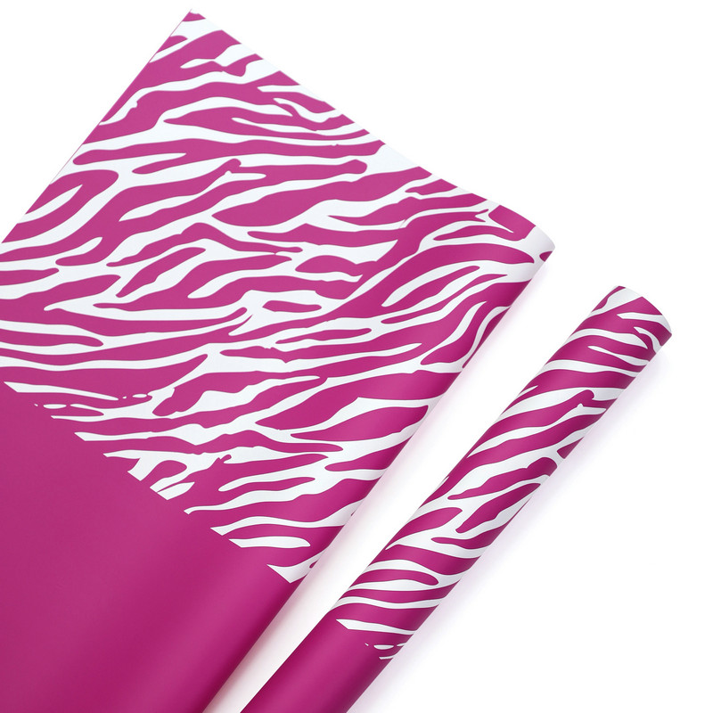 Papir za zamatanje cvijeća sa zebra printom u šest boja