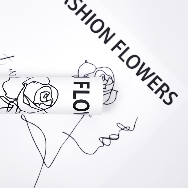 Papir za zamatanje Flower Love-Bouquet s uzorkom ruža