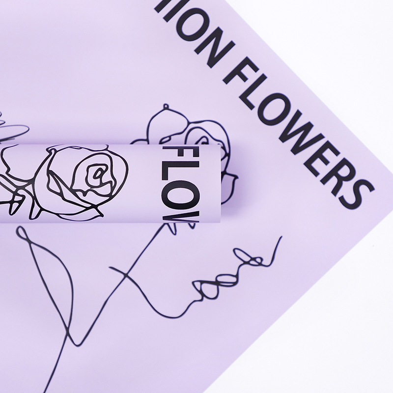 Papir za zamatanje Flower Love-Bouquet s uzorkom ruža